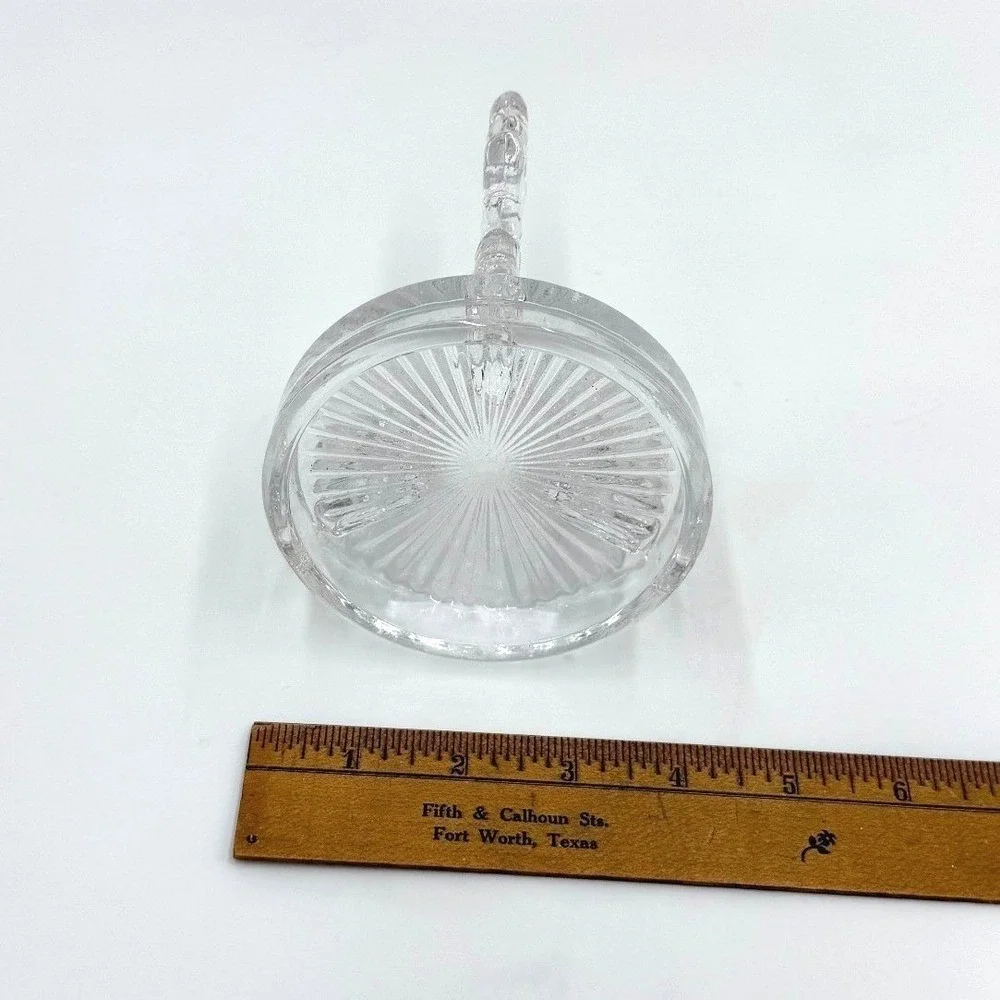 Clear Glass Crystal‎ Display Stand Holder Ornate Acanthus Leaf Design